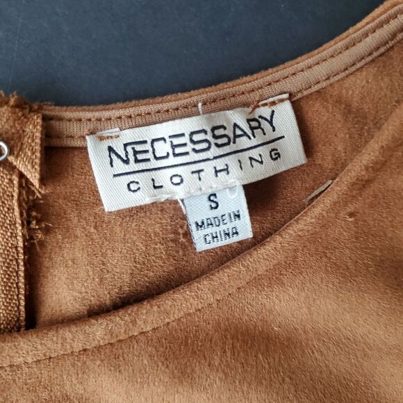 Necessary clothing Tan Suede Crop Top - Picture 2 of 9